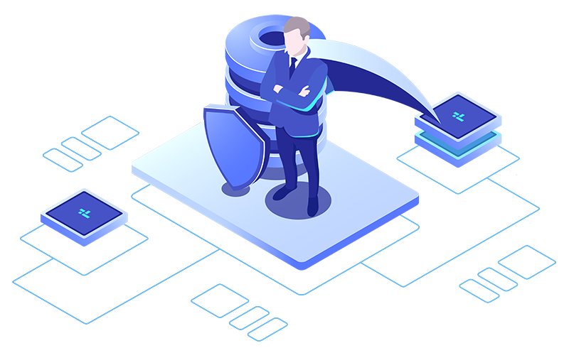 Account and server management illustration
